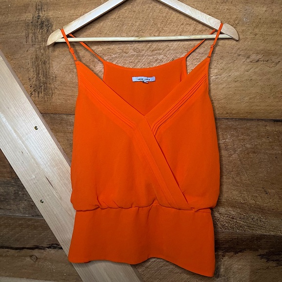 Naked Zebra Tank Top Adjustable Straps Orange Tangerine Womens Small - Picture 1 of 6